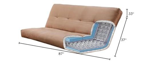 Kodiak Furniture Kodiak Furniture Washington Queen Size Futon Frame with Storage Drawers - Wood Futon Frame with Mattress Included in Thunder Gray Color