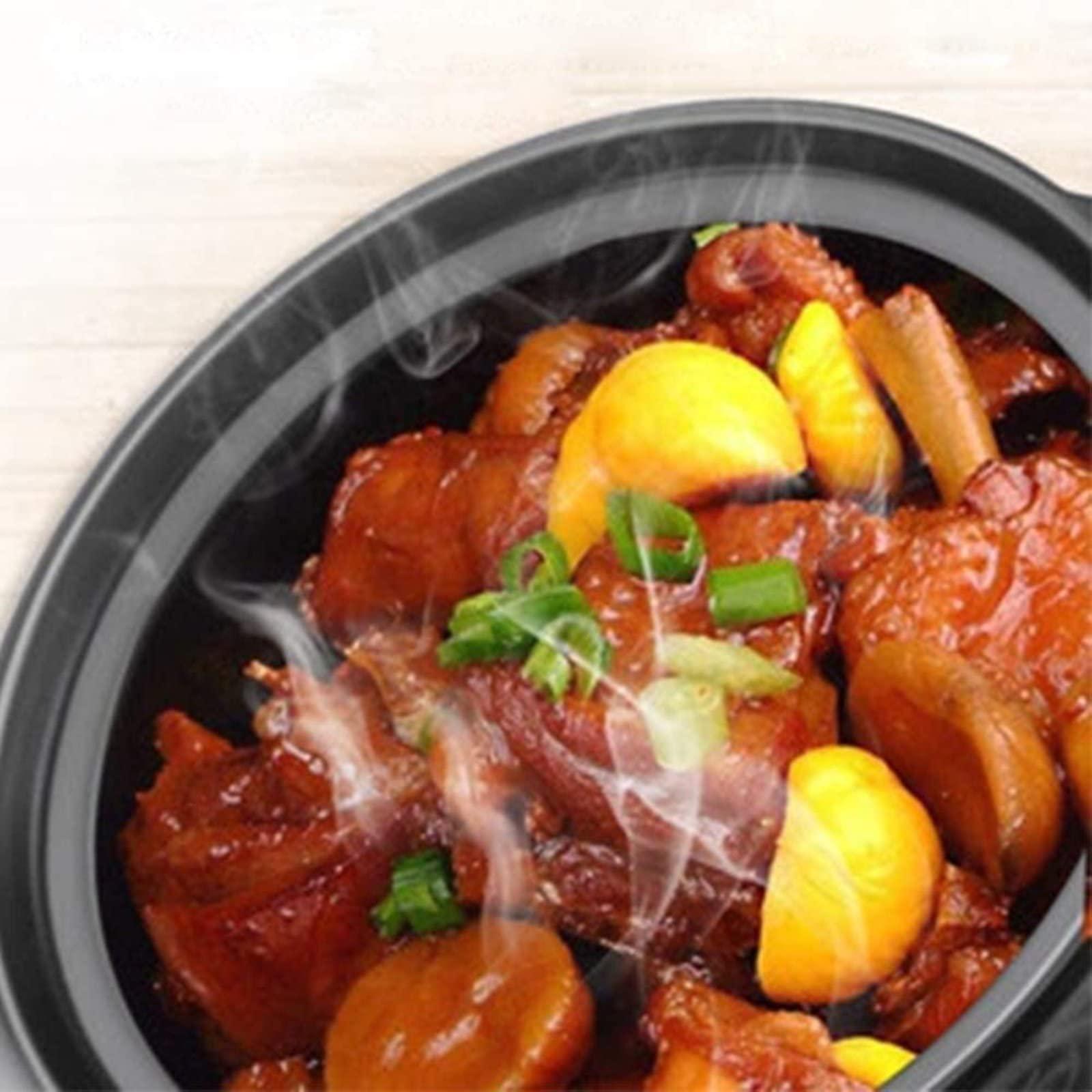 ZJXDPBF Casserole With lid, Cast Iron Pot with Lid, Non-Stick Cooking Pan, Casserole, Enameled Cast Iron Casserole Dish with Lid, Clay Casserole Pot Terracotta Stew Pot Clay Cooking Pot