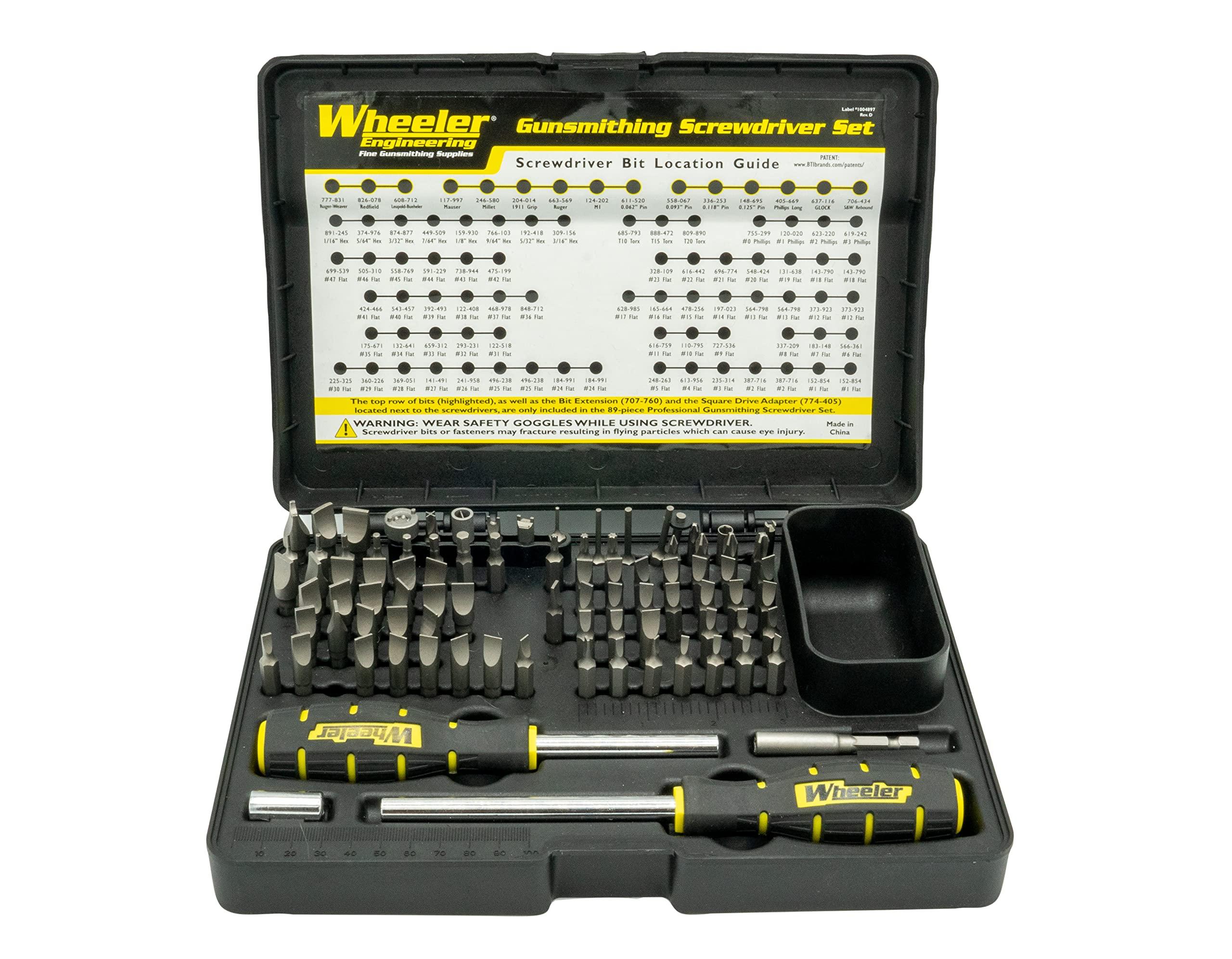 Wheeler Wheeler 89 Piece Gunsmithing Screwdriver Set with Durable Construction and Storage Case for Gunsmithing and Maintenance