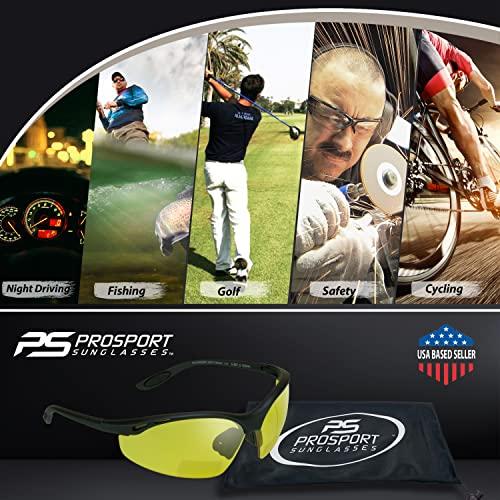 proSPORT proSPORT Safety Bifocal Glasses Yellow Lens +2.00 z87 Semi Rimless Night Driving for Men and Women