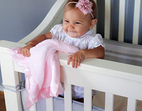 Comfort Silkie Comfort Silkie Luxurious Plush & Satin Security Blanket 14"x17" Pink