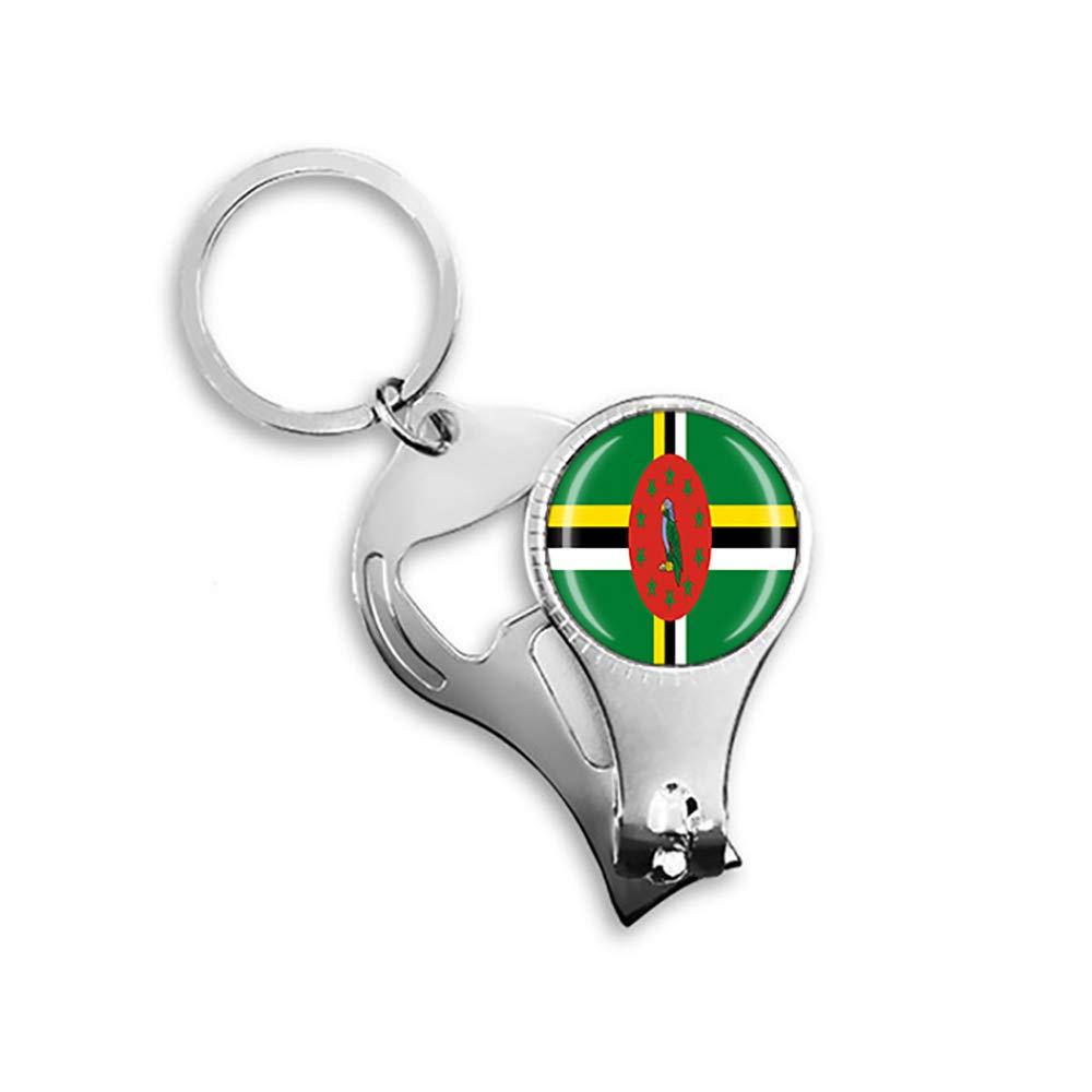 MUYU Accessories National Flag Dominica Souvenir Gift Multifunctional Keychain Bottle Opener Nail Clippers Backpack Pendant