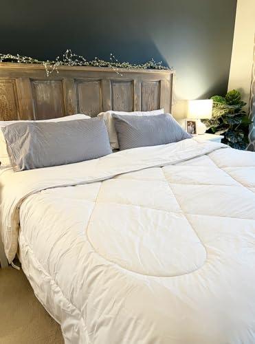 Alpaca Home Alpaca Duvet - Hypoallergenic Comforter/Down Alternative - 100% Alpaca Wool Filling with 100% Pima Cotton Casing | Regular Weight ~ New (Double/Queen)