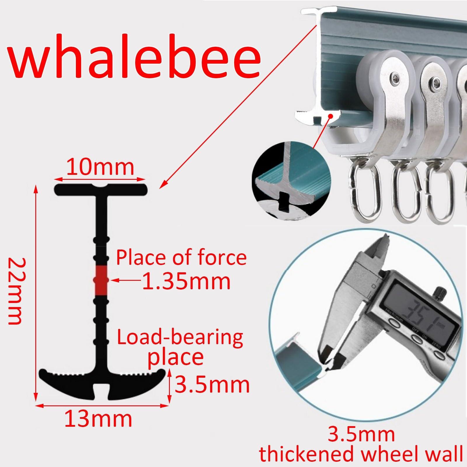 whalebee whalebee Bay Window Track Curtains Curtain Track Bendable Silent and Smooth Flexible Curtain Rail with Accessories Bendable Curtain Rail for Bay Window Curtain Rails