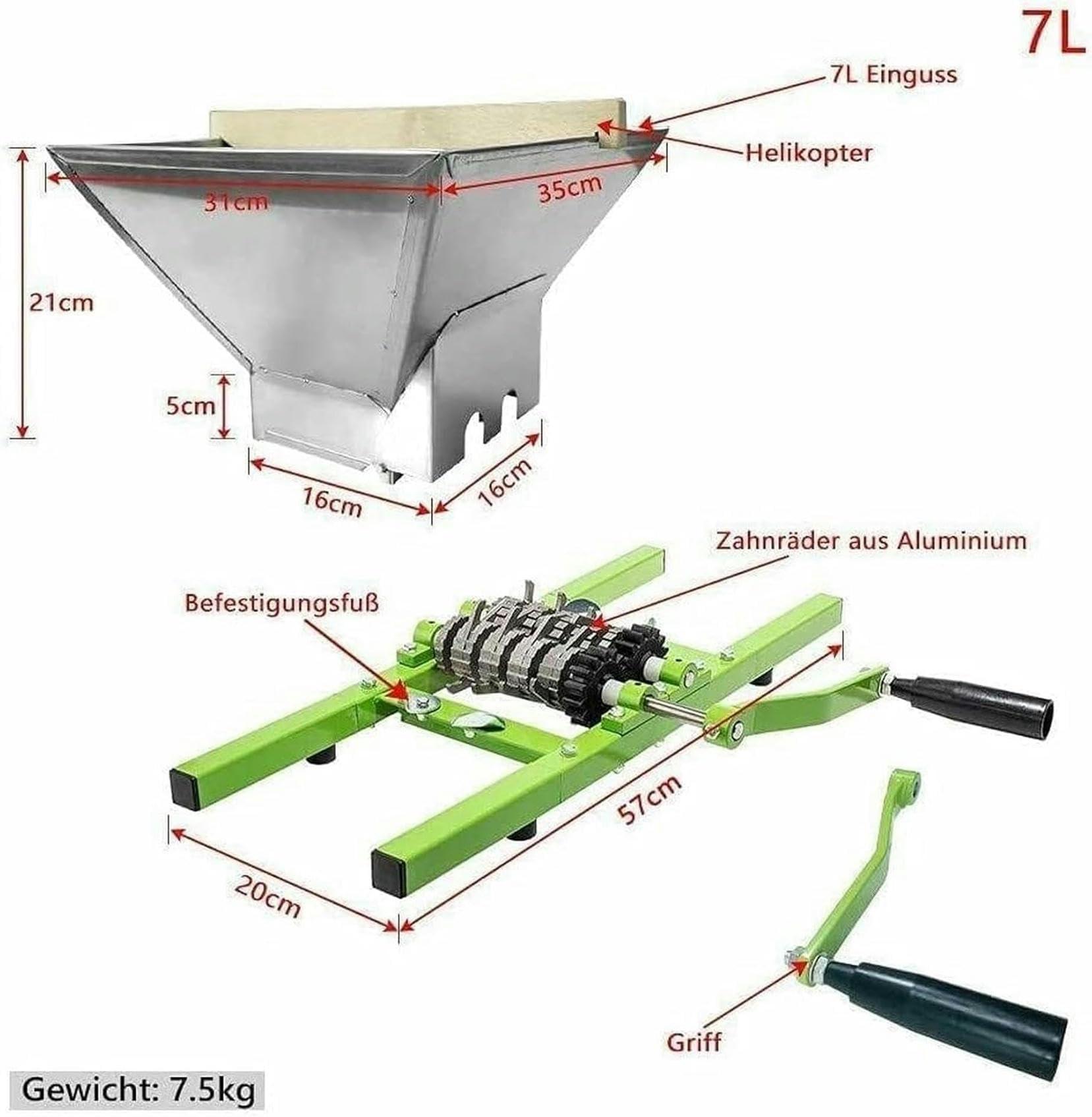 FYLFANYAN FYLFANYAN UVA Press, Fruit Wine Press, Helicopter Berries Press, Large -Capacity Fruity Grinder and Cider Pressed