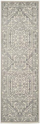 Safavieh SAFAVIEH Adirondack Collection Runner Rug - 2\'6\" x 8\', Ivory & Silver, Oriental Medallion Design, Non-Shedding & Easy Care, Ideal for High Traffic Areas in Living Room, Bedroom (ADR108B)