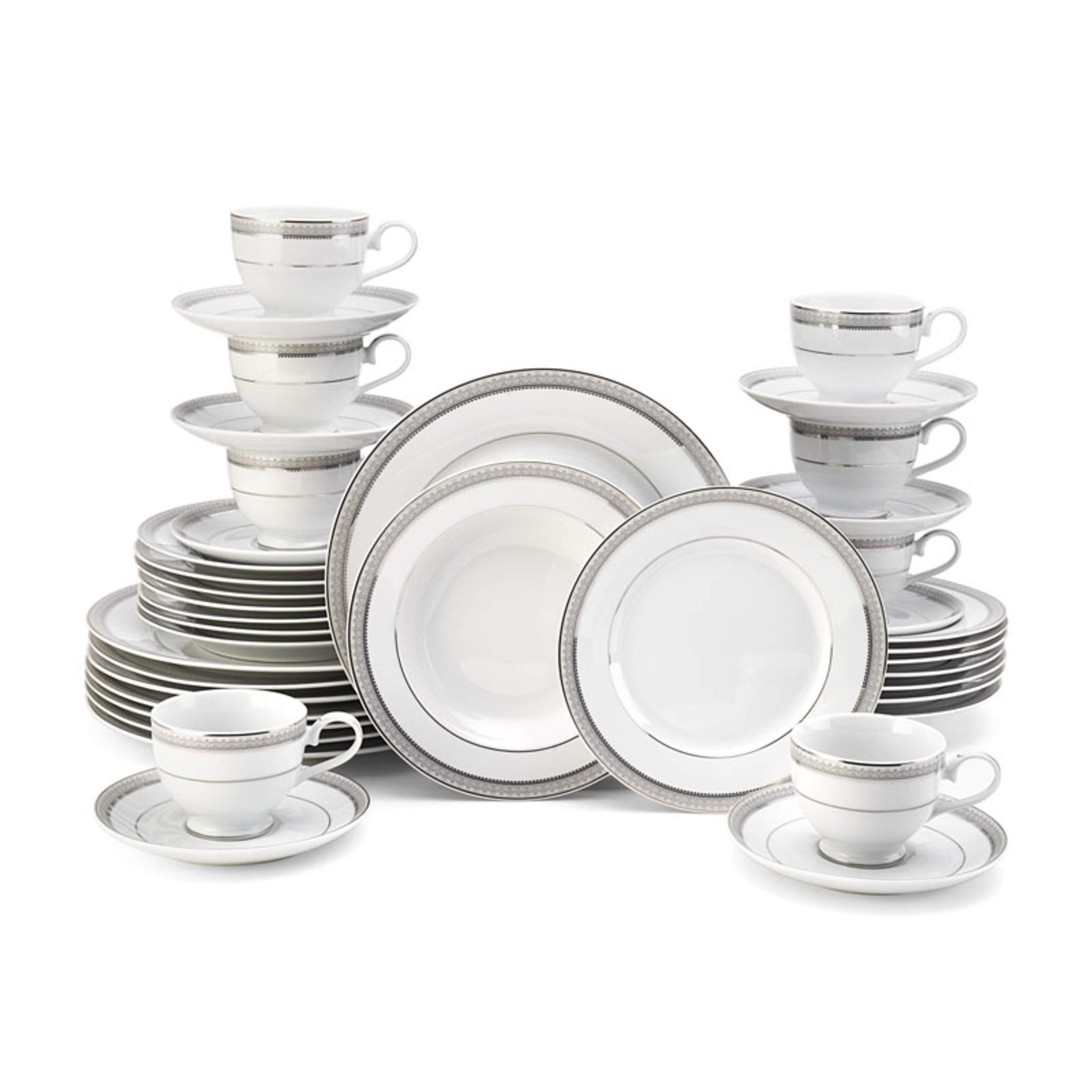 Mikasa Mikasa Platinum Crown 40-Piece Dinnerware Set, Service for 8