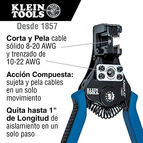 Klein Tools Klein Tools 11063W Wire Cutter / Wire Stripper, Heavy Duty Automatic Wire Stripper Tool for 8-20 AWG Solid and 10-22 AWG Stranded Electrical Wire