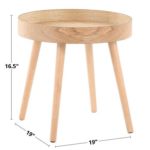 LumiSource Pebble Side Table Set os 2, Accent Table, Round Side Table, Small Side Table for Small Spaces, Couch Side Table, Living Room End Tables, Mid Century Modern Side Table