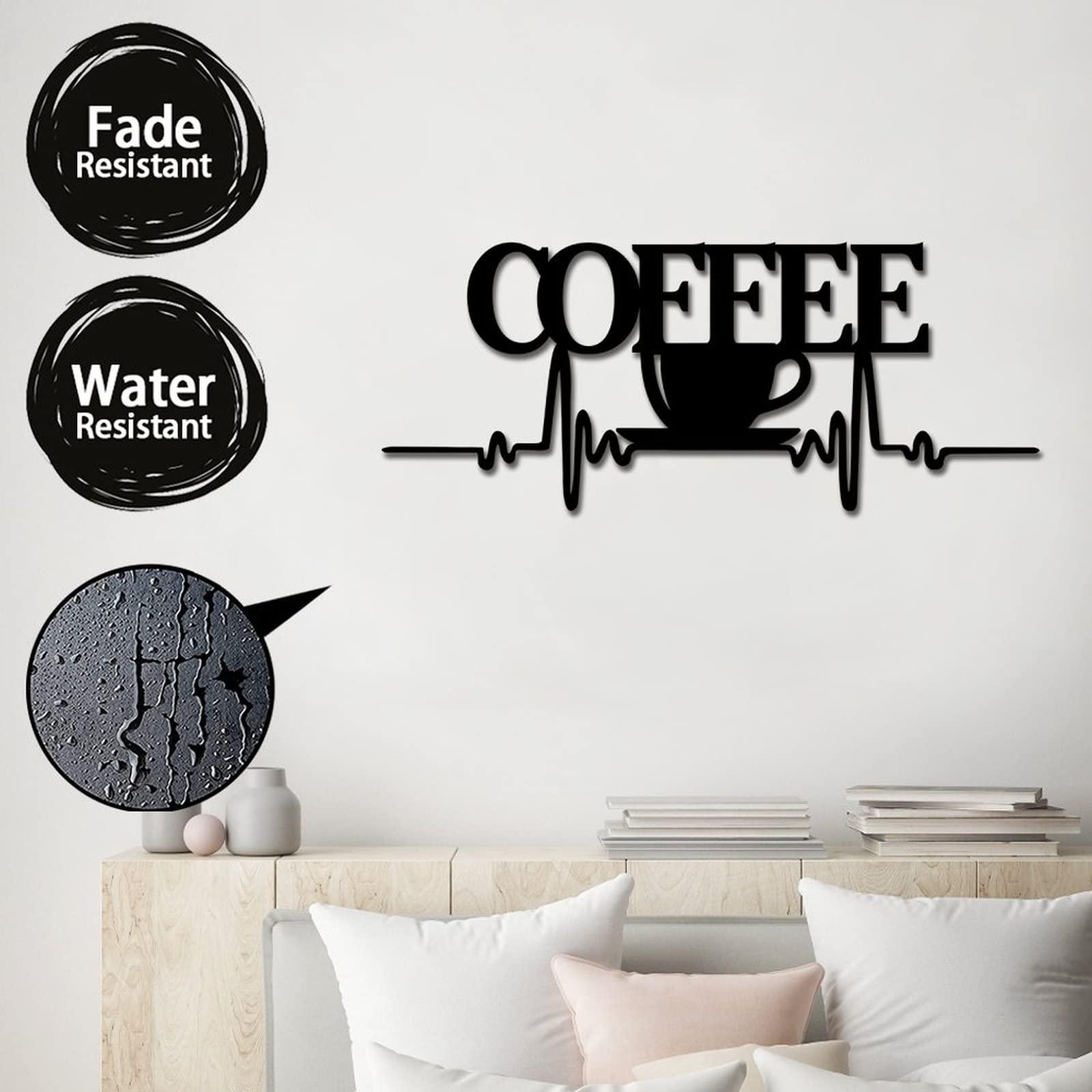 Generic Coffee Sign, Coffee Word Sign Coffee Letter Wall Sign Metal Letter Home Wall Art Coffee, Metal Coffee Wall Art for Coffee Bar Home Office Kitchen 20in, Shipped from US