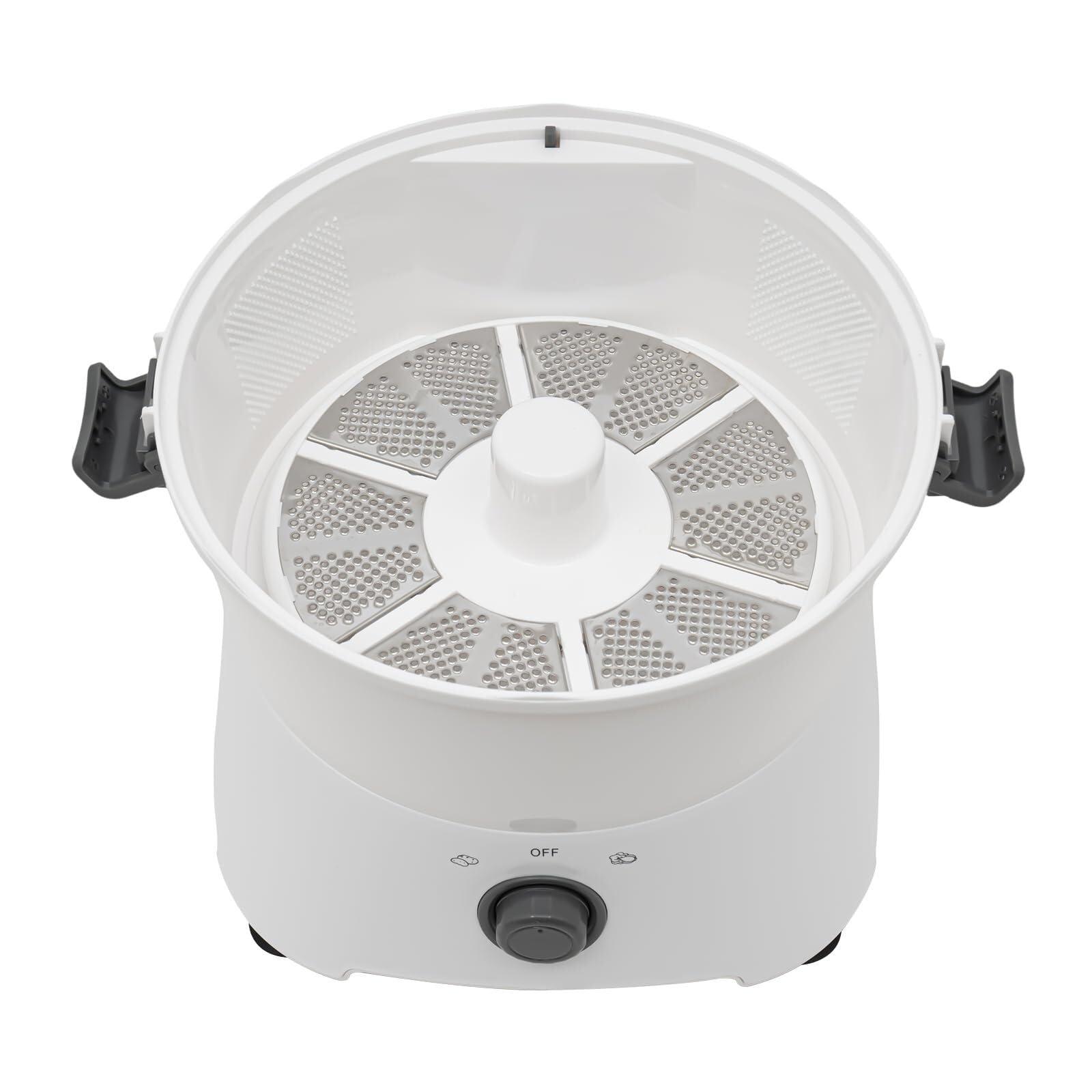 PLYLAY Commercial Electric Potato Peeler Machine, 85W Electric Potato Peeler Automatic Peeling Machine One-button Drive Automatic Peeler Spinner 1.76Lbs Potato Peeling Machine For Kitchen