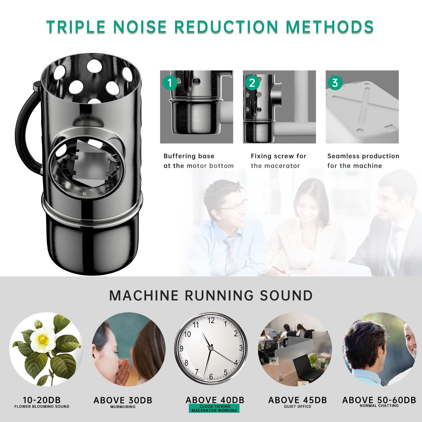 SUPERFLO Macerating Toilet with Pump & AC Vent | Upflush Toilet System for Basement to Bathroom sink & Tub,Silent & High Standard,include Modern Toilet, Water Tank & 600W Macerator Toilet Pump SUPERFLO