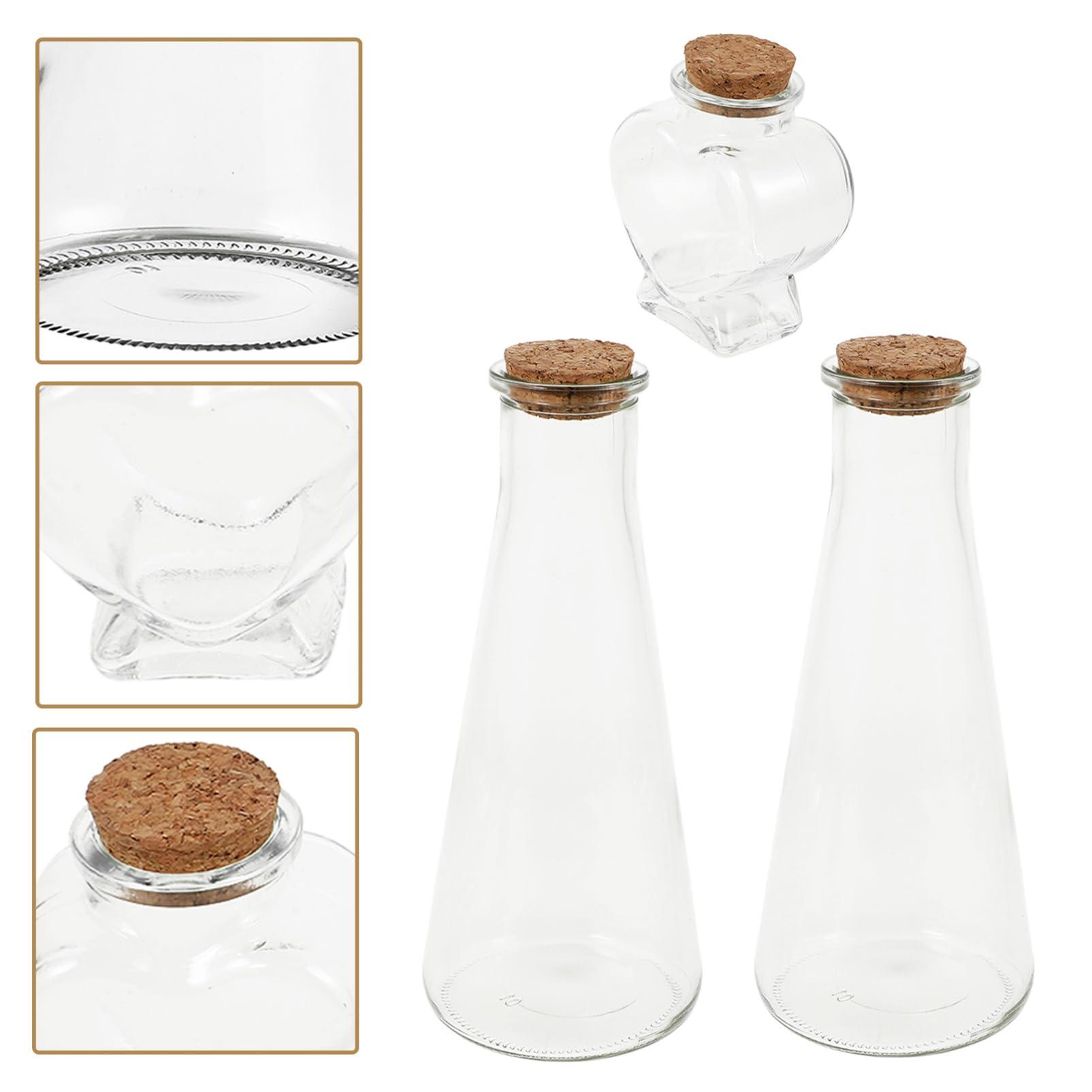 ABOOFAN ABOOFAN Unity Sand Ceremony Set, 3pcs Wedding Sand Ceremony Kit Heart Tower Shaped Vase Glass Drift Bottle Jar Diy Wish Bottle Wedding Engagement Ceremony Party Decor