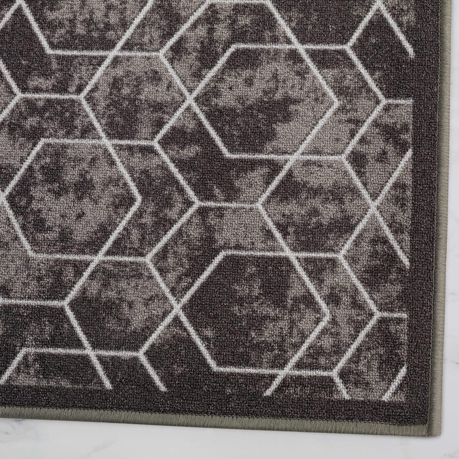 BY COCOON BY COCOON 2\'x8\' I Runner Rug| Carpet Runner Kitchen Runner Hallway Runner Runners Rugs for Hallway Non Slip (60 Cm x 244 Cm Grey Rug)