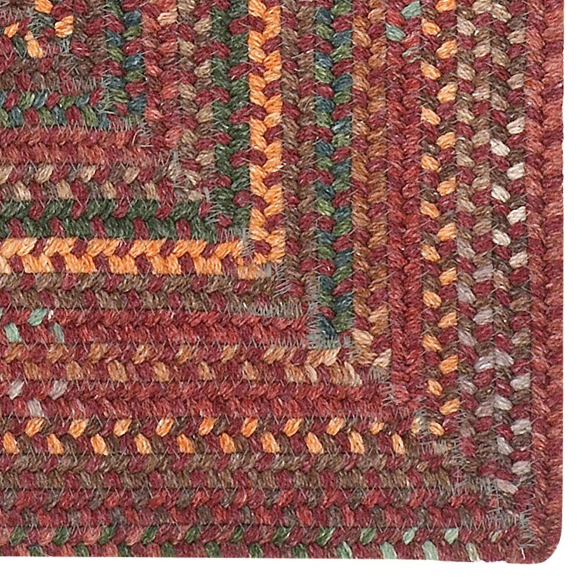 Capel Capel American Heritage Red 2\' 0\" X 6\' 0\" Runner Concentric Rectangle Braided Rug