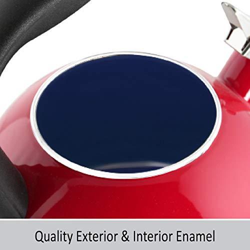 Chantal Chantal 40Th Anniversary Tea kettle, 2 Quart, Enamel Carbon steel, Whistling, Canary Yellow