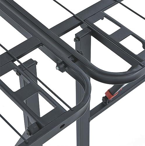 Amazon Basics Amazon Basics Bed Frame with Storage, Foldable Metal Platform, Sturdy Steel, No Box Spring Needed, 18 Inches High, Tool-Free Setup, Queen Size, Black