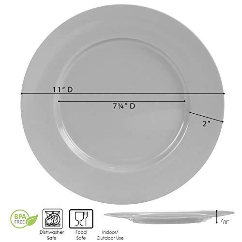Reston Lloyd Calypso Basics by Reston Lloyd Melamine Dinner Plate, Set of 6, Red