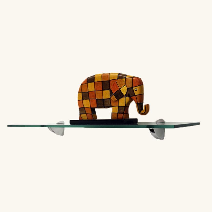 Spancraft Glass Spancraft Oriole Glass Shelf 10\" X 48\" in Brushed Steel