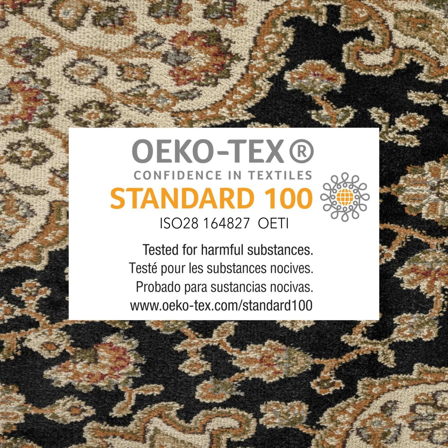 Home Dynamix Home Dynamix Royalty Medallion Traditional Area Rug, Black/Ivory, 7'8"x10'4"