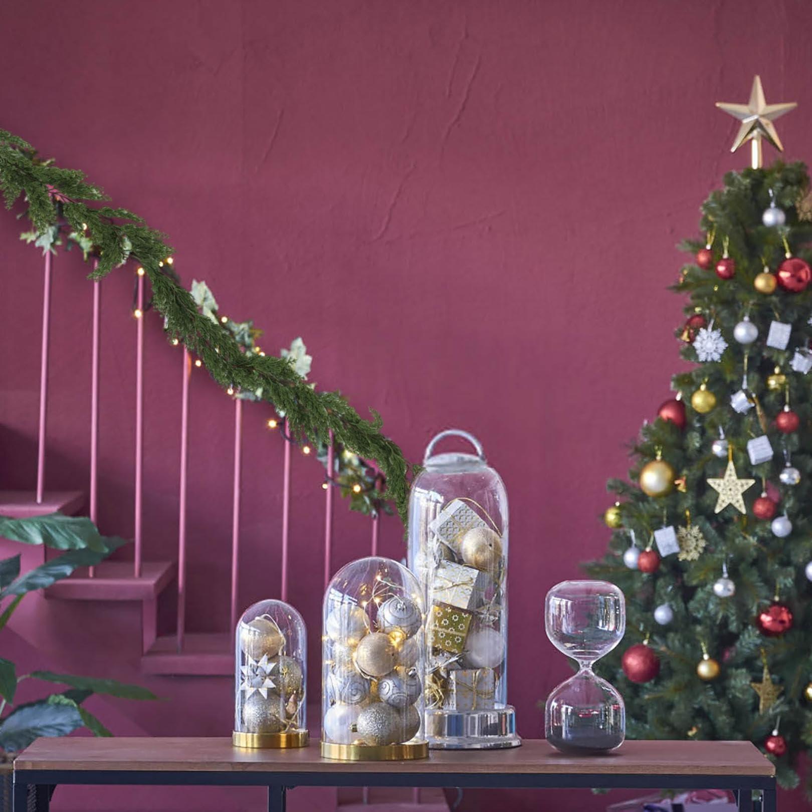 JOYO 6.2FT Artificial Long Cedar Garlands, Real Touch Winter Norfolk Pine Garland Green Artificial Greenery Garland Artificail Pine Christmas Garland for Holiday Wall Indoor Outdoor (6.2FT)