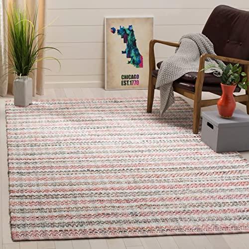Safavieh SAFAVIEH Montauk Collection Runner Rug - 2\'3\" x 8\', Blue & Multi, Handmade Cotton, Ideal for High Traffic Areas in Living Room, Bedroom (MTK950B)