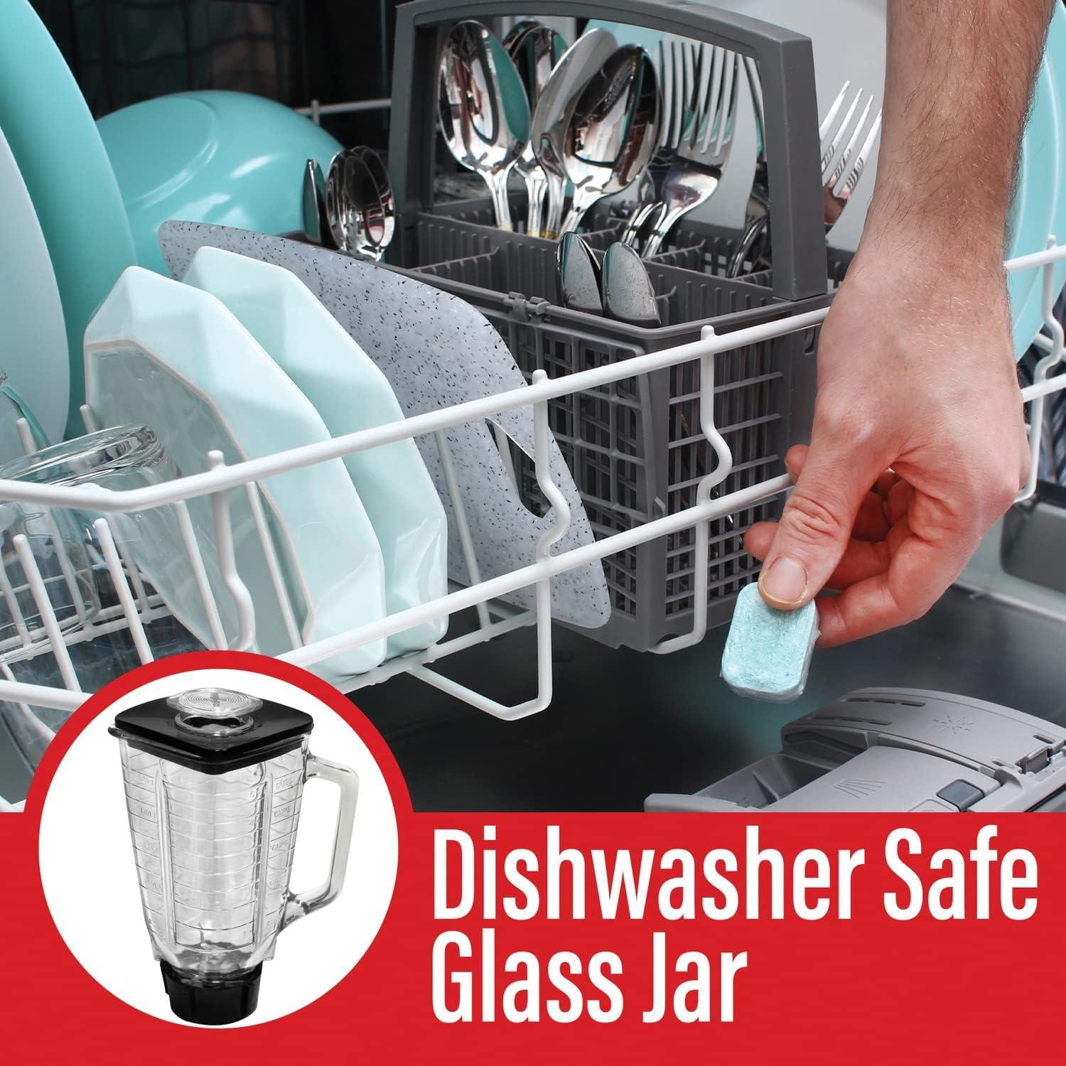 Brentwood Brentwood P-OST722 Replacement Glass Jar Set, Oster Blender Compatible, 0.33 Gallon Capacity