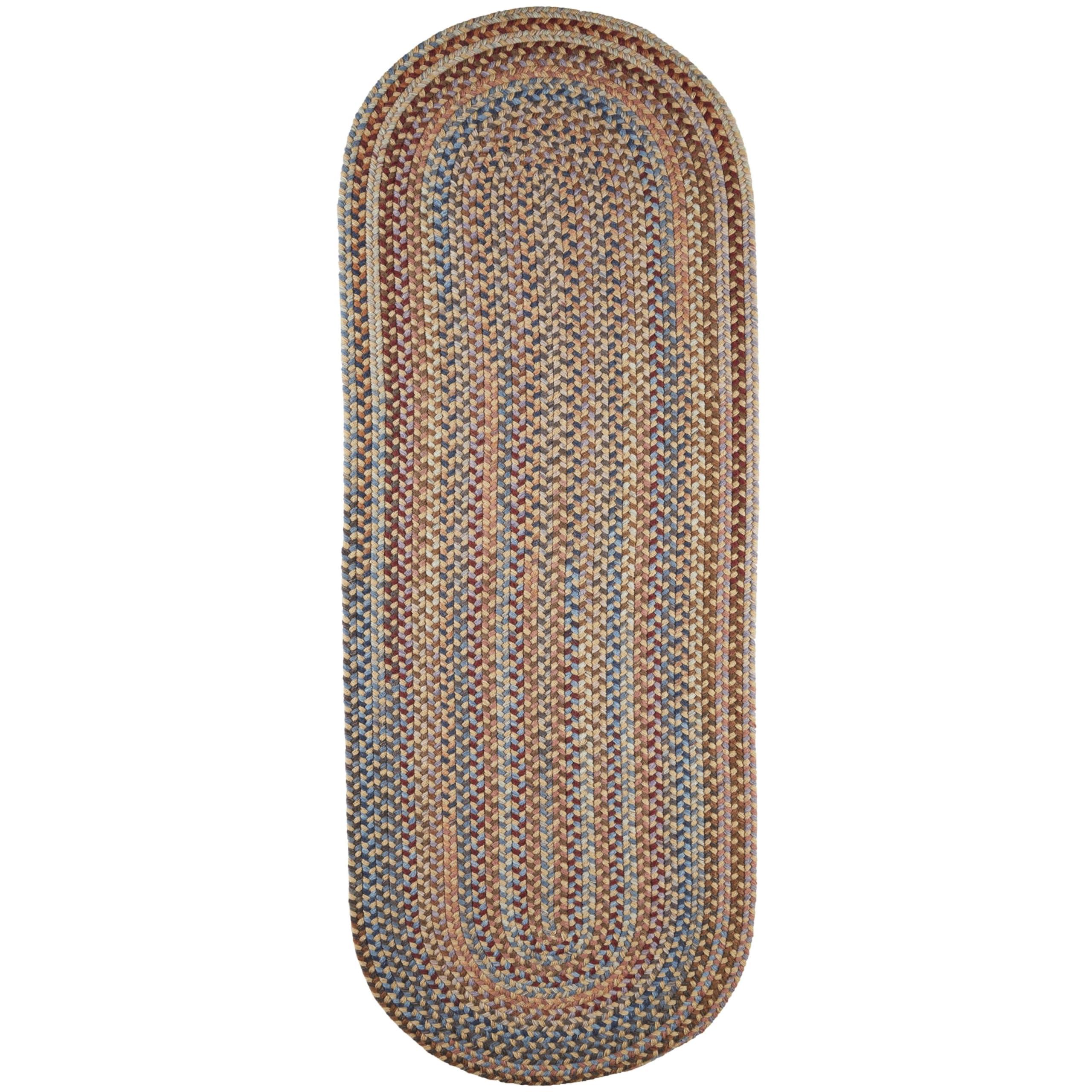 Super Area Rugs Super Area Rugs Premium Wool Braided Rug - Soft & Reversible Woven Rug - Made in USA - Neutral Mix 2' x 9' Runner