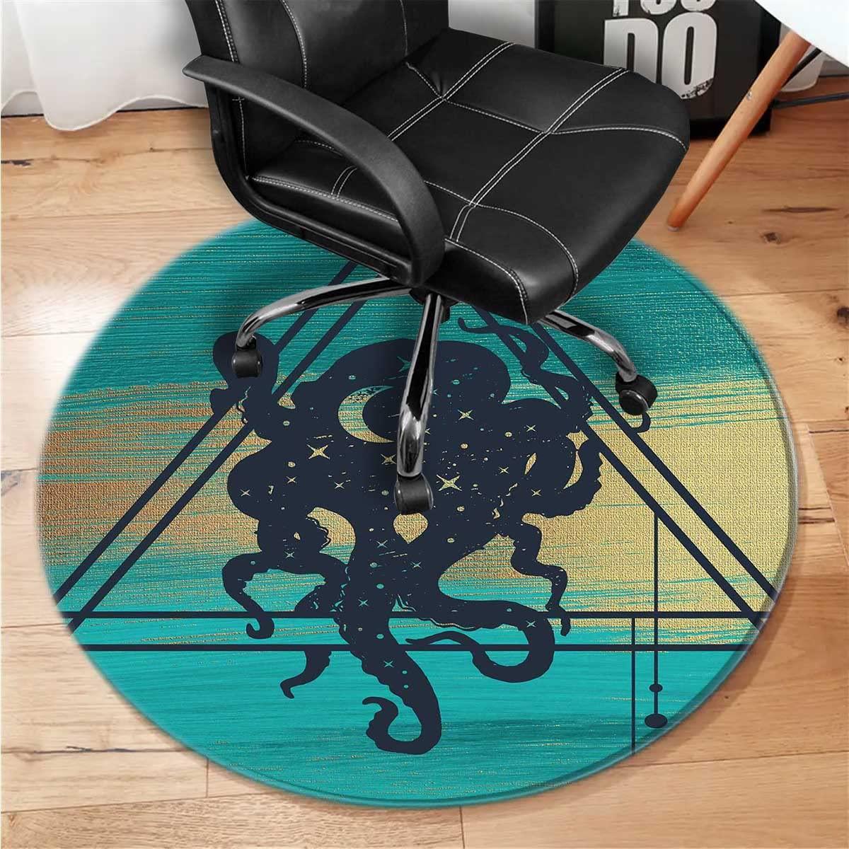 HomeLoft Basics Green Desk Chair Mat Ocean Aestheticism Desk Chair Floor Mat Chair Rug for Office Chair Computer 47 Inch