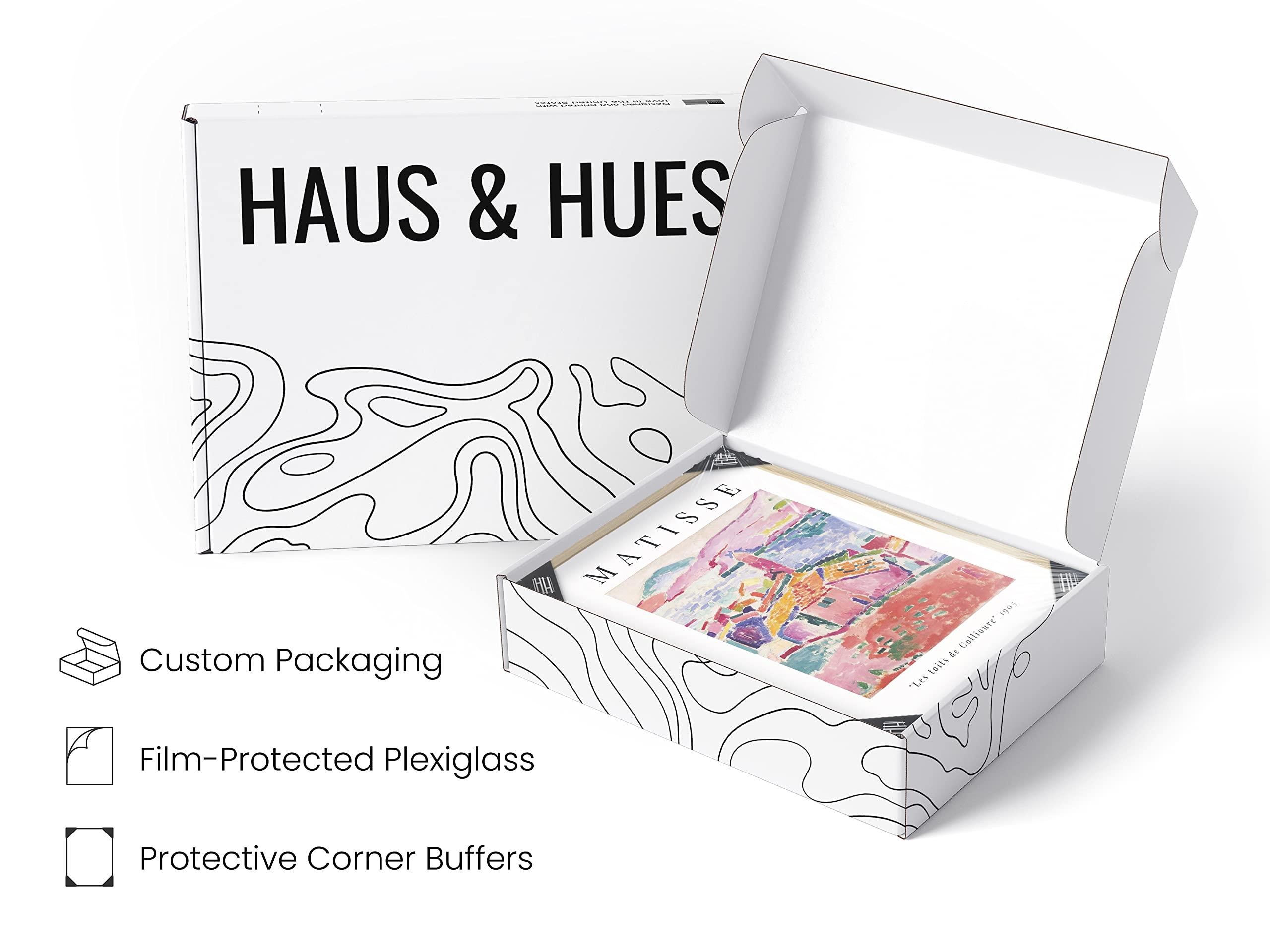 HAUS AND HUES HAUS AND HUES Matisse Wall Art - Set of 3 Artist Prints 3 Piece Wall Art, Henri Matisse Wall Art, Wall Art Set of 3 Mattise Art (Beige Frame, 16x20)