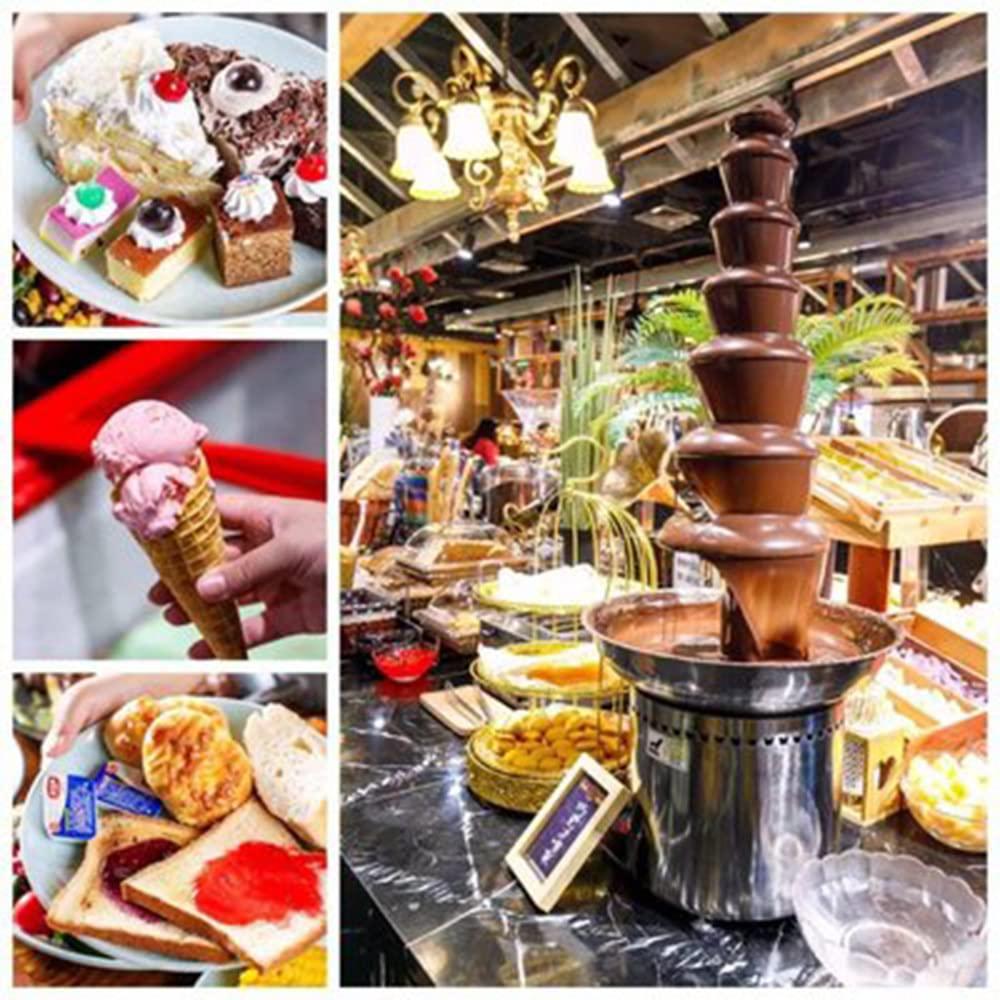 JINGEDD JINGEDD Chocolate Fountain Commercial Chocolate Fountain Chocolate Fountain Machine Stainless Steel Chocolate Fountain Fondue for Cake Shop,Hotel,House,Restaurant,Banquet,4Tier