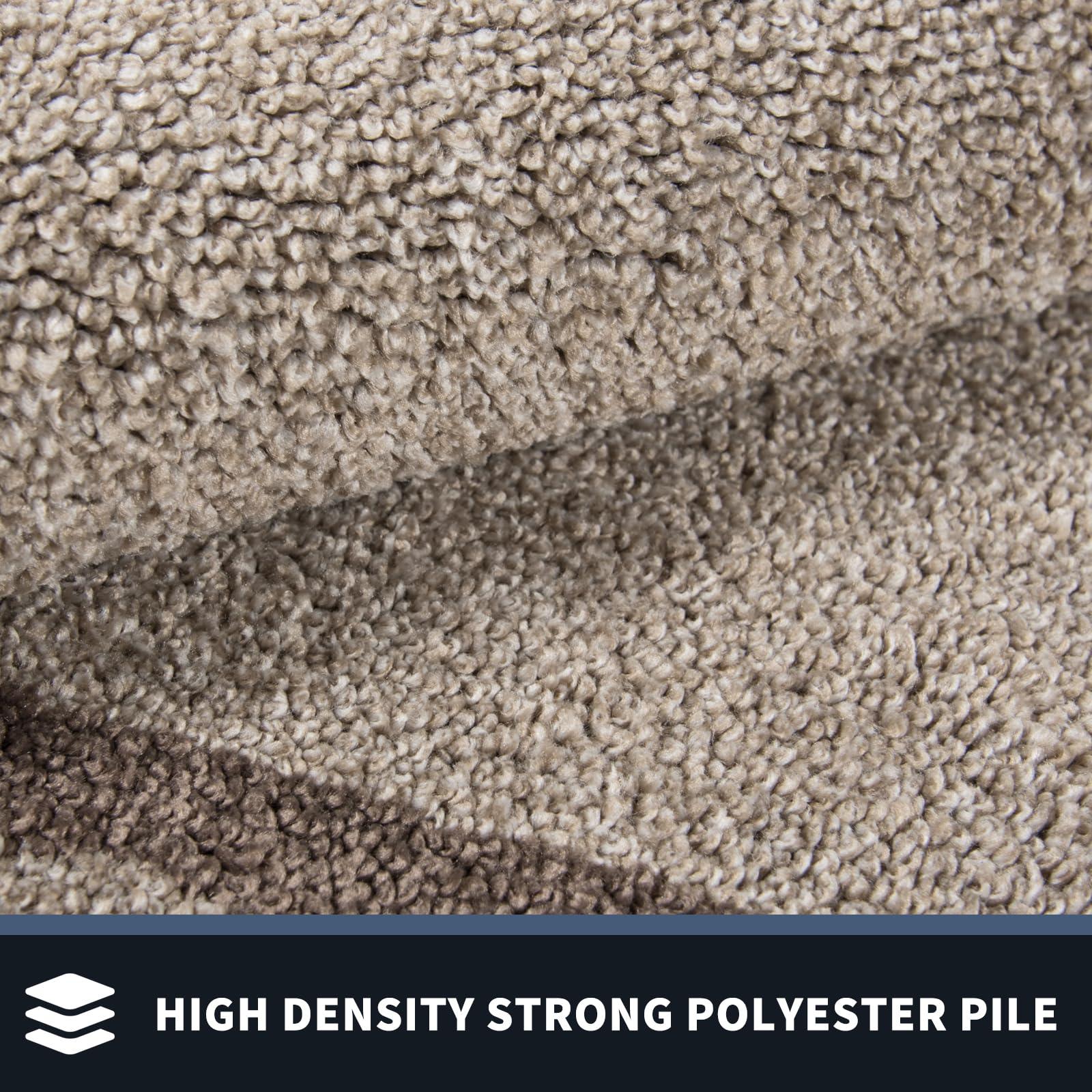 PURRUGS PURRUGS Dirt Trapper Door Mat 20" x 32", Non-Slip/Skid Machine Washable Entryway Rug, Shoes Scraper, Area Rug, Super Absorbent Welcome Mat for Muddy Wet Shoes and Paws, Beige & Grayish Brown