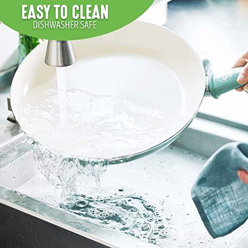 GreenLife GreenLife Soft Grip Healthy Ceramic Nonstick, 8" Frying Pan Skillet, PFAS-Free, Dishwasher Safe, Turquoise