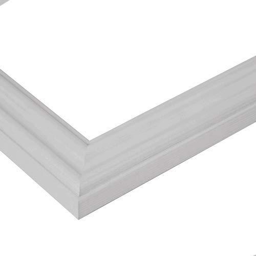 ArtToFrames ArtToFrames 12x24 Inch White Picture Frame, This 1.5" Custom Wood Poster Frame is Off White Wash Barnwood Style Frame, for Your Art or Photos, WOM0066-56673-YWHT-12x24