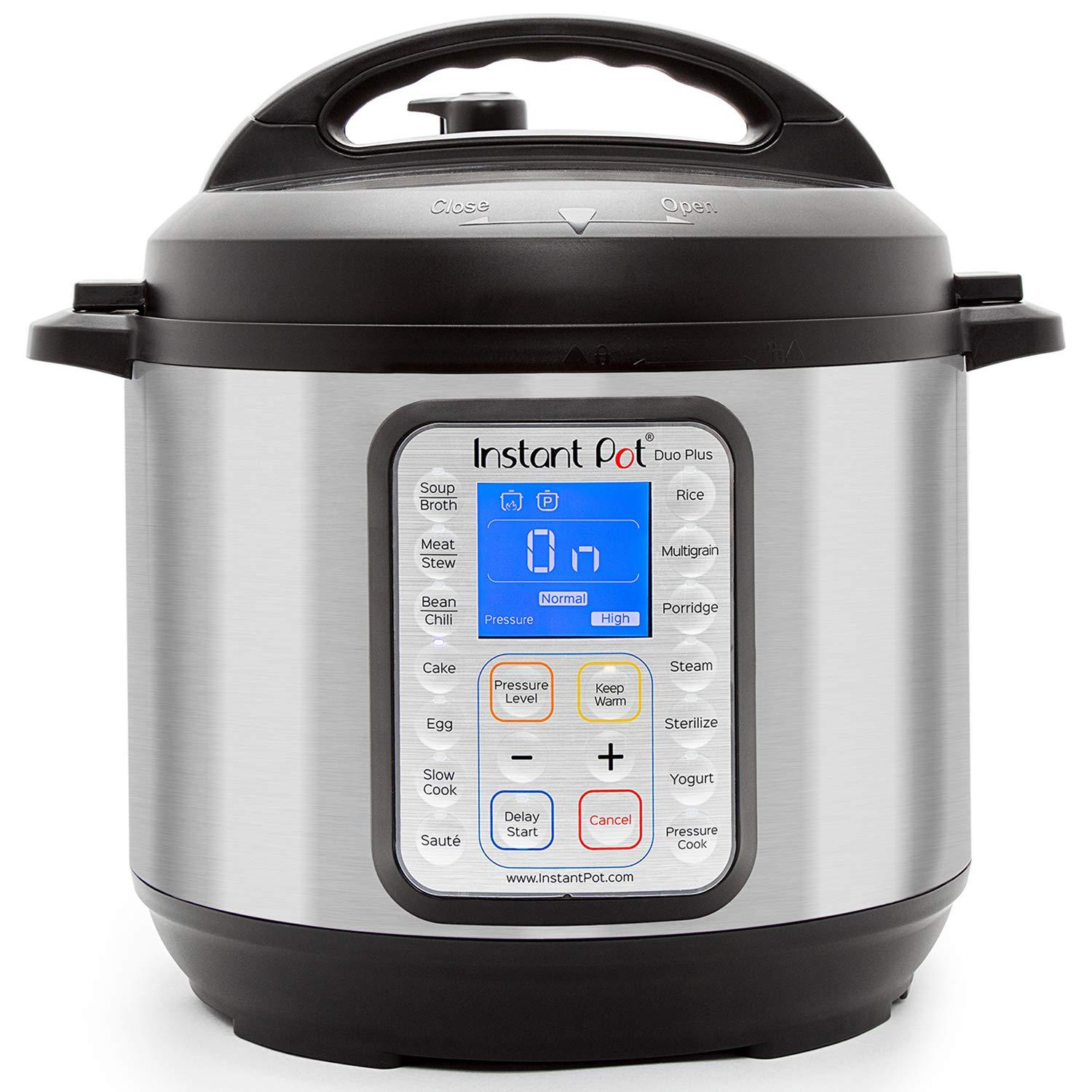 Instant Pot Instant Pot Duo Plus 9-in-1 Electric Pressure Cooker, Sterilizer, Slow Cooker, Rice Cooker, 6 Quart, 15 One-Touch Programs & Ceramic Non-Stick Interior Coated Inner Cooking Pot - 6 Quart