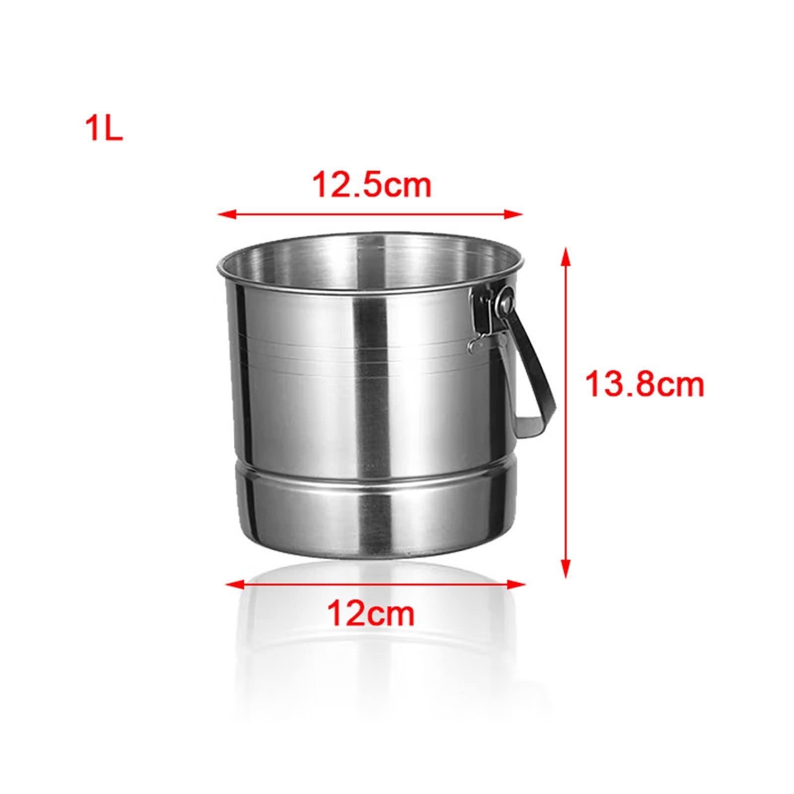FDINUDIGUHTTYYYY Ice Beverage Tub Ice Bucket Insulated Stainless Steel Ice Buckets with Portable and Comfortable Handle, Ideal for Cocktail Bar, Parties, Chilling Wine, Champagne Ice Bucket Wine Bucket