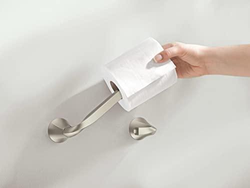 Moen Moen Y1208BN Oxby Collection Pivoting Toilet Paper Holder, Brushed Nickel