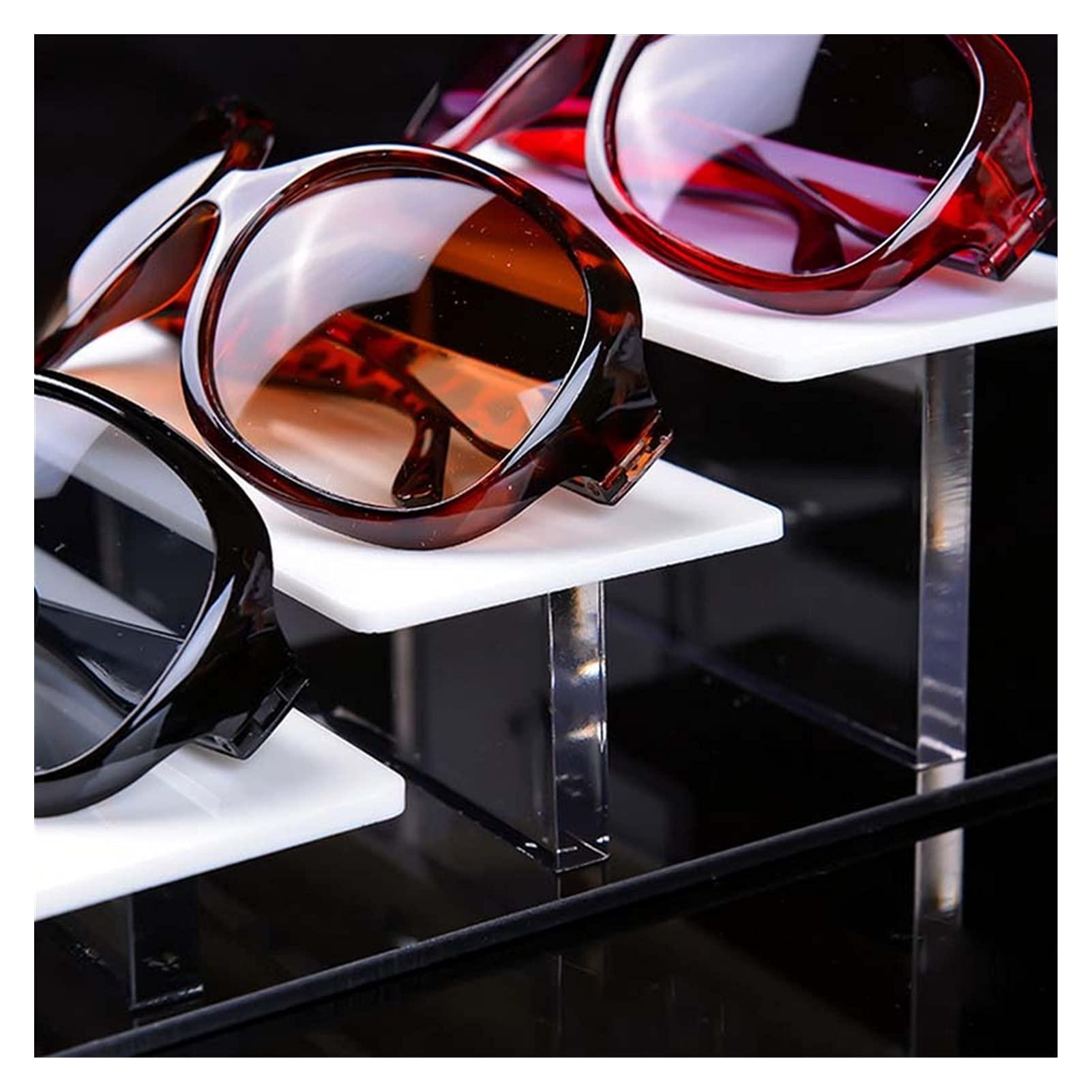 RHSH Eyeglass Display Stand Multilayer Acrylic Sunglasses Display Rack Shelf Eyeglasses Showing Stand Jewelry Desktop Glasses Stand Display Rack Organizer Home Decorative (Color : 4layers)