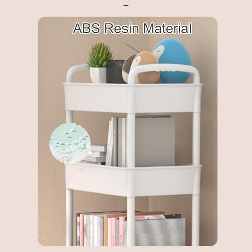 XTRYBHD XTRYBHD Compact Bookcase for Classroom, Library Reading Book Shelf, Storage Shelves with Lockable Wheels, Compact Kitchen Trolley for Narrow Spaces (Size : 5 Layers of Storage)