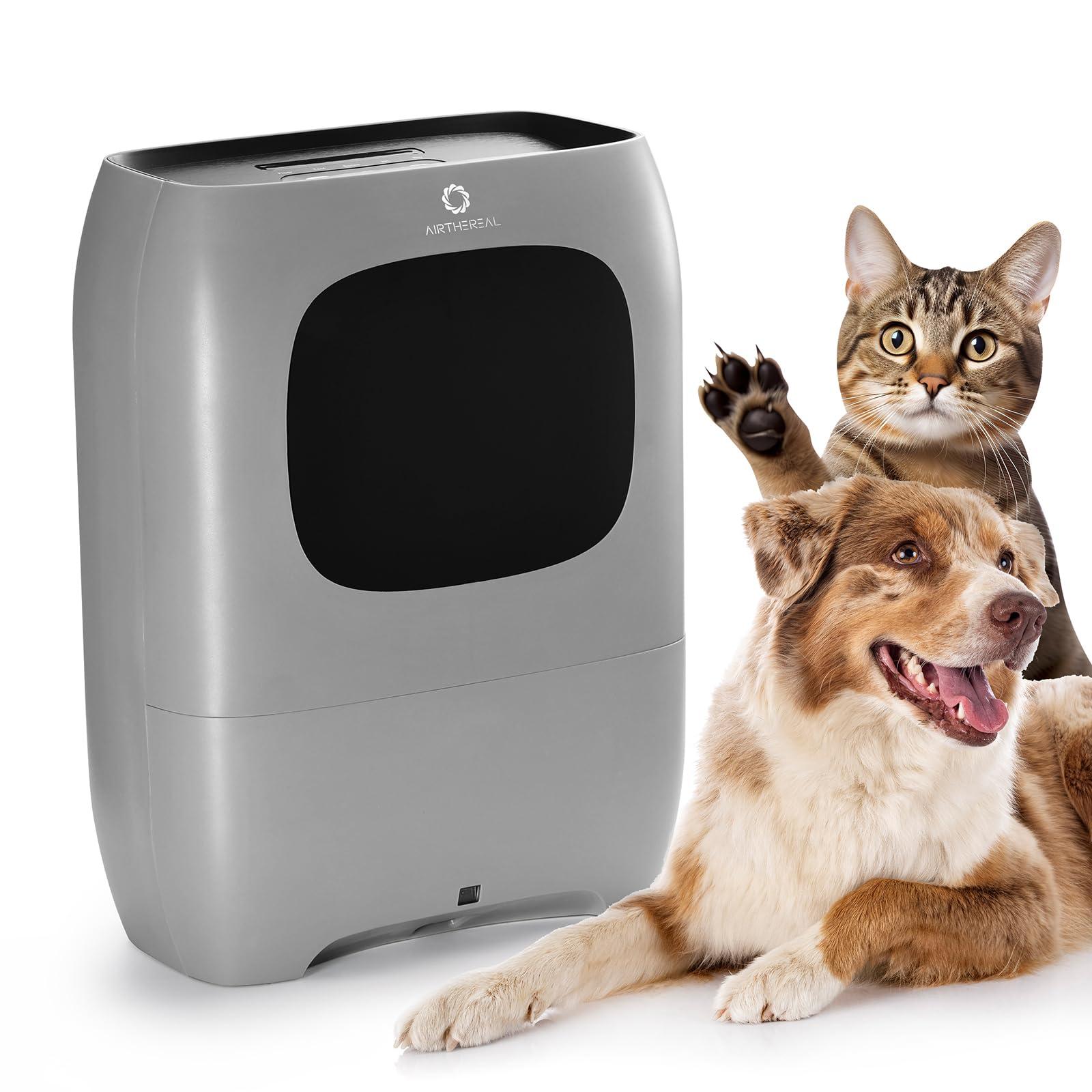 AIRTHEREAL AIRTHEREAL T1 Touchless Vacuum Automatic Dustpan with 2 Operation Modes - Ultra Fast & Powerful Corded Canister Vacuum for Sweeping Salon, Pet Hair, Food, Dirt, Kitchen, 20Kpa Max Suction