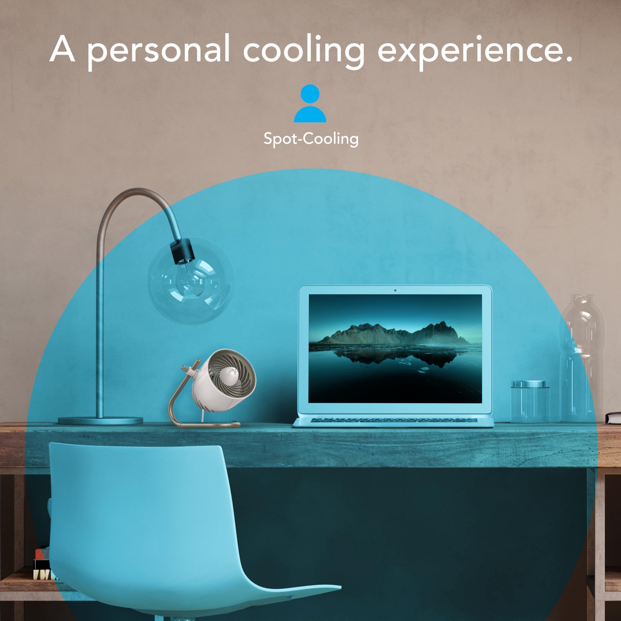 Vornado Vornado Pivot Personal Air Circulator Fan, 6-inch, Quiet Portable Travel Fan, 3 Speeds, Champagne