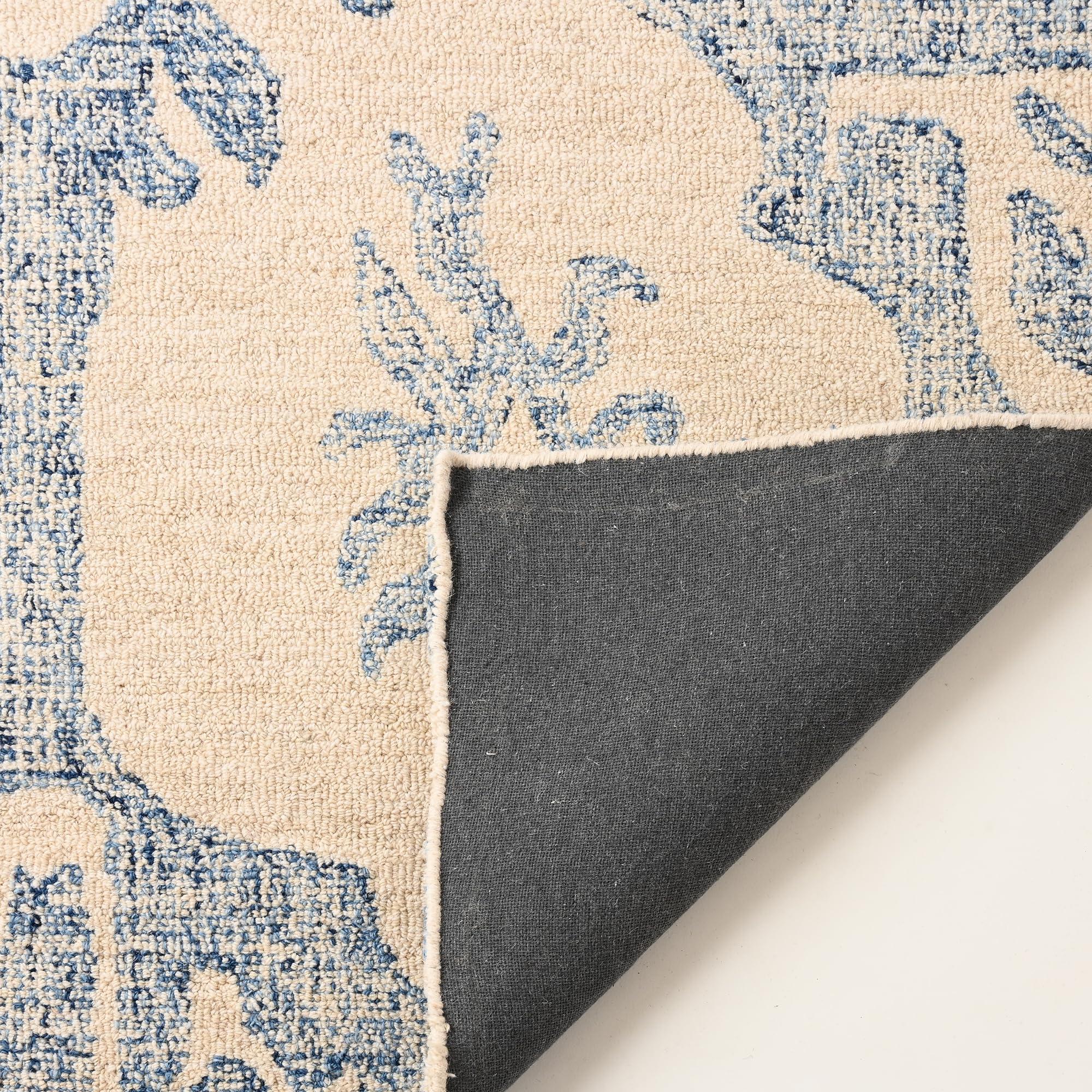 Restoration and Renovation Restoration and Renovation Abstract Collection Handmade Wool Area Rug - Durable for High Traffic, Contemporary Design for Living Room, Bedroom, Dining Room Decor (Multi O, 5' Round)