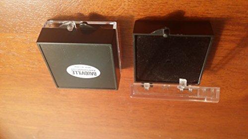 LeeMark 6 Black Plastic Lapel Pin Presentation Display Case Hinged Arcrylic Box 1 5/8 sq