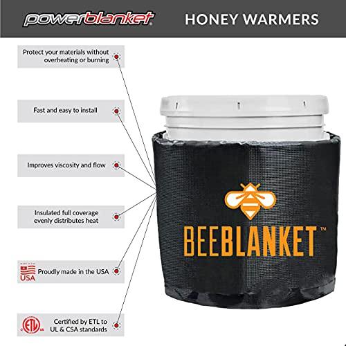 Powerblanket Powerblanket BB05GV Bee Blanket Honey Heater, 5 gal Pail Heater with Cutout for Gate Valve, Charcoal Gray