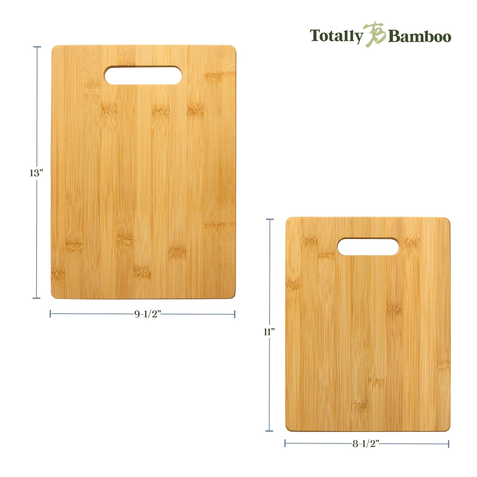 Totally Bamboo Totally Bamboo 2-Piece Cutting Board Set; 2 Assorted Sizes of Bamboo Wood Cutting Boards for Kitchen