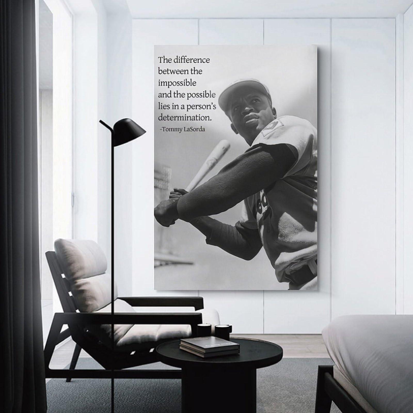 TERRE D\'HORSE TERRE D\'HORSE Jackie Robinson Quote Print Photo Art Painting Canvas Poster Home Decorative Bedroom Modern Decor Posters Gifts 24x36inch(60x90cm)