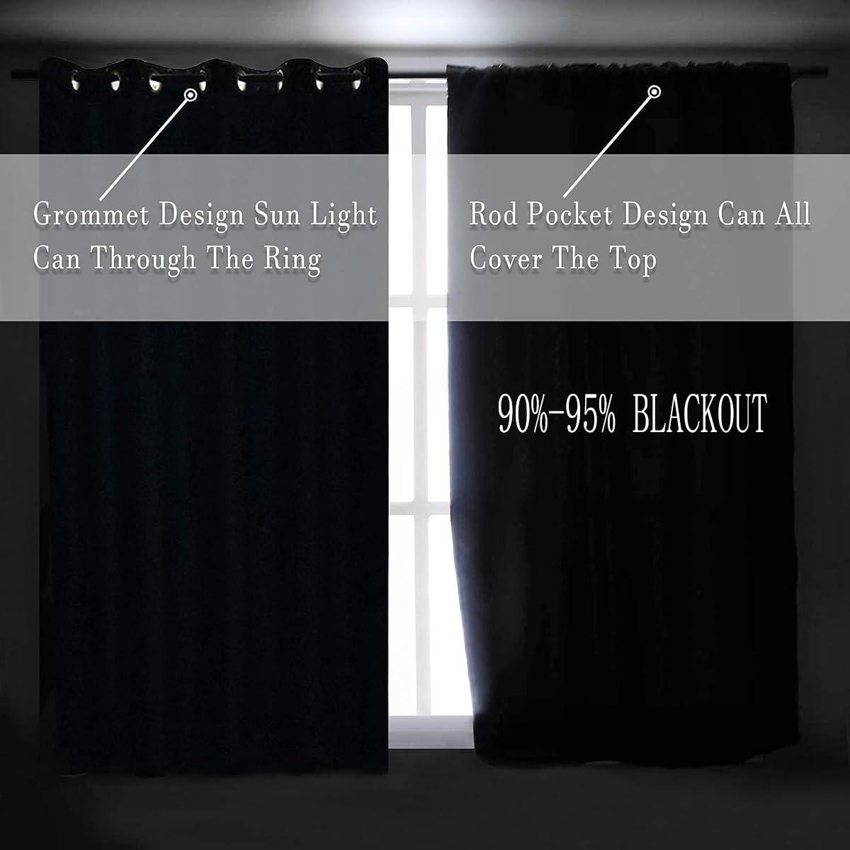 WHYATT Astronaut Large Window Curtains Cartoon Curtin Curtains for Door 63inch Width by 63inch Length