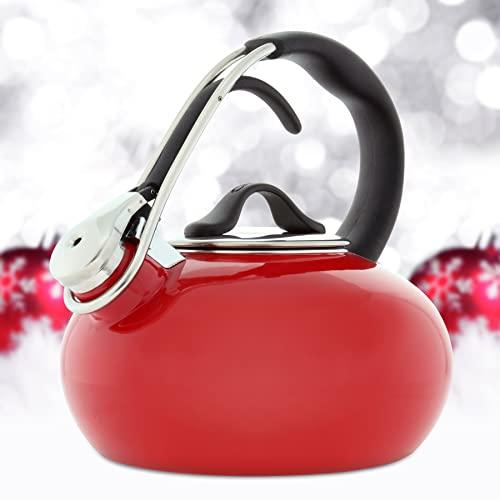 Chantal Chantal Classic Loop Enamel on Steel Whistling Tea Kettle, 1.8 quart (Red)