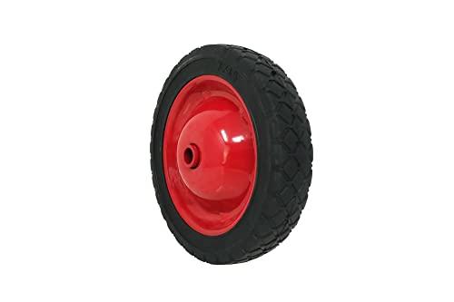 Shepherd Hardware Shepherd Hardware 9593 7-Inch Semi-Pneumatic Rubber Tire, Steel Hub with Grafoil Bearings, Diamond Tread, 1/2-Inch Bore Offset Axle