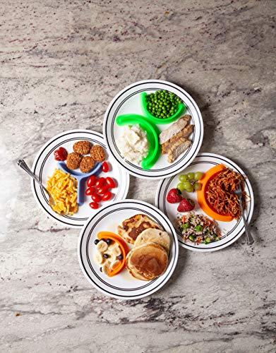 Food Cubby Food Cubby Plate Divider 2 PACK Green - Food Separator - Food Safe Silicone